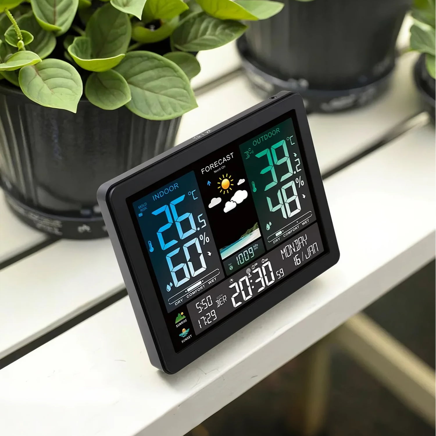 High Accuracy Thermometer With Alarm Clock Min Max Temperature Registering