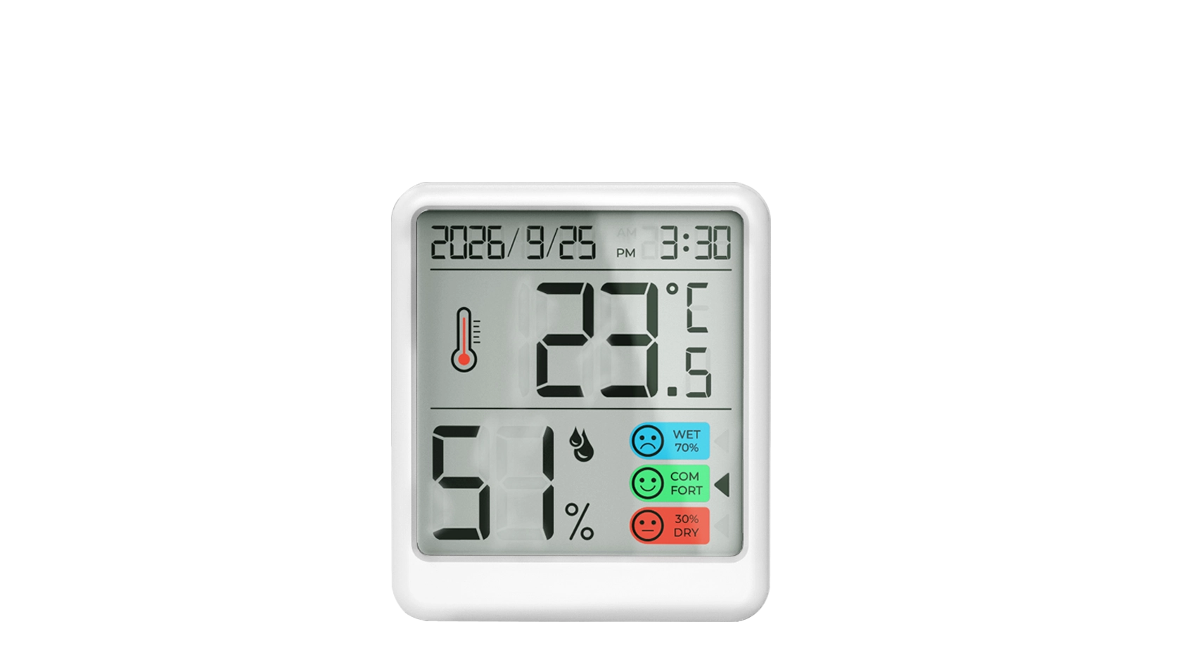 Home Magnetic Back LCD automatic calibration Digital Indoor Thermometer Hygrometer temperature humi - Youben life