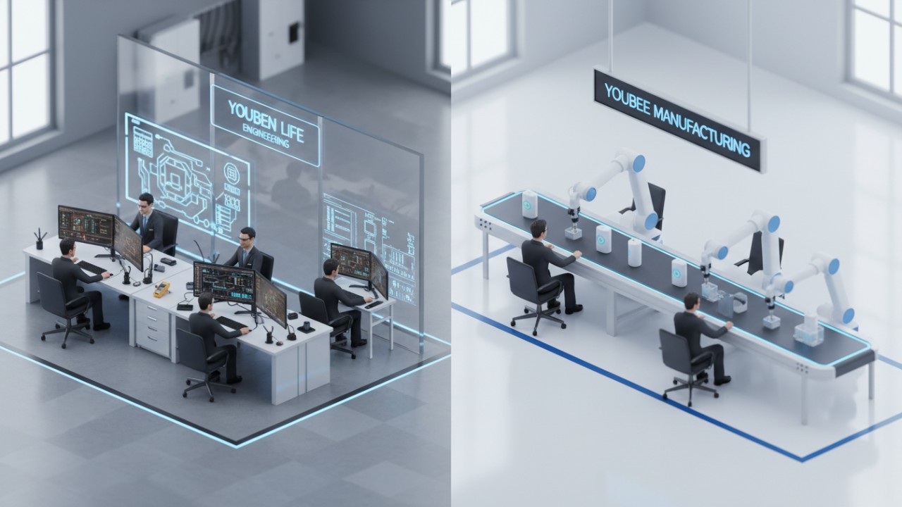 Isometric illustration of speed and control differences in OEM and ODM business models