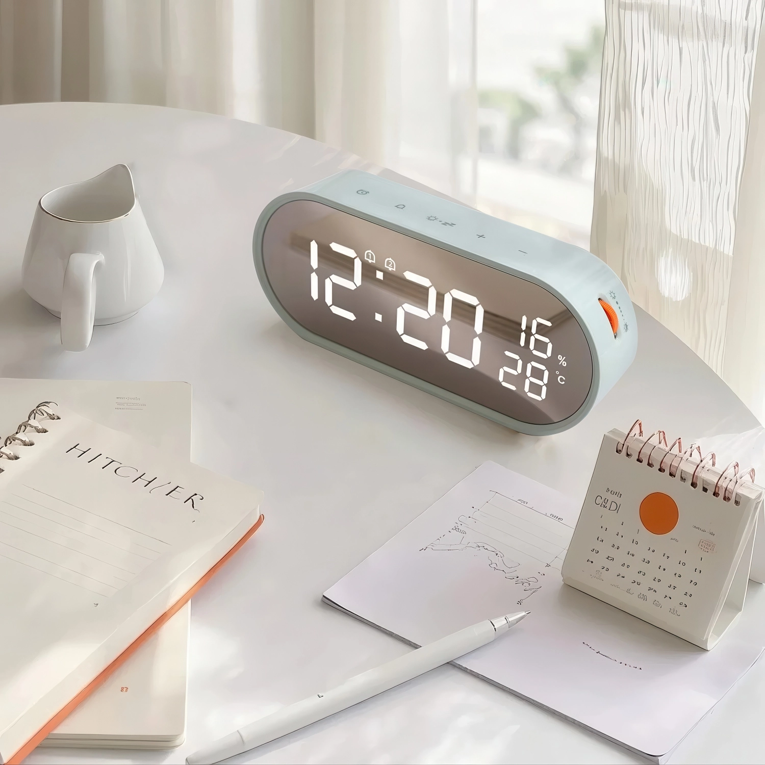 Manufacturer Digital Alarm Clock 24 Hour With Thermometer For Bedside - Youben life
