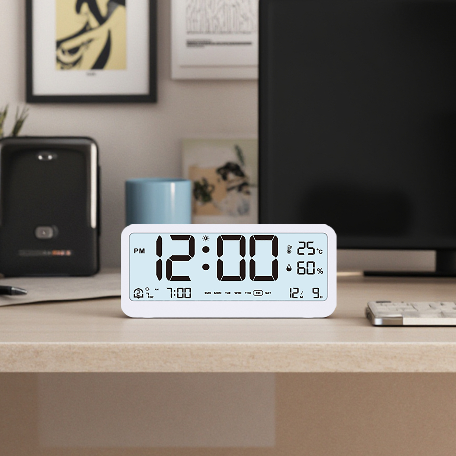 Manufacturer Digital Alarm Clock Stylish With 24 Hour Time For Wake Up