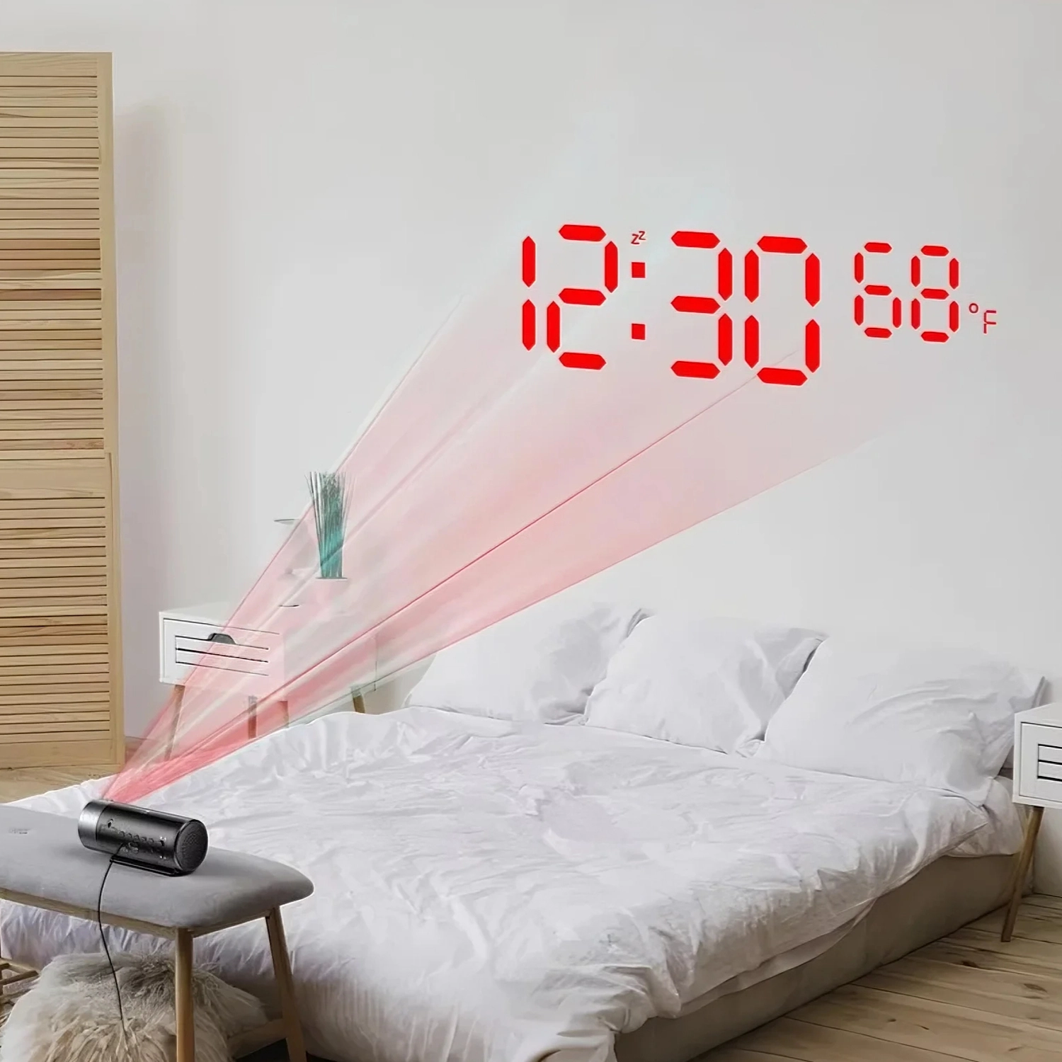 Manufacturer Digital Projection Alarm Clock Stylish With 24 Hour Time - Youben life