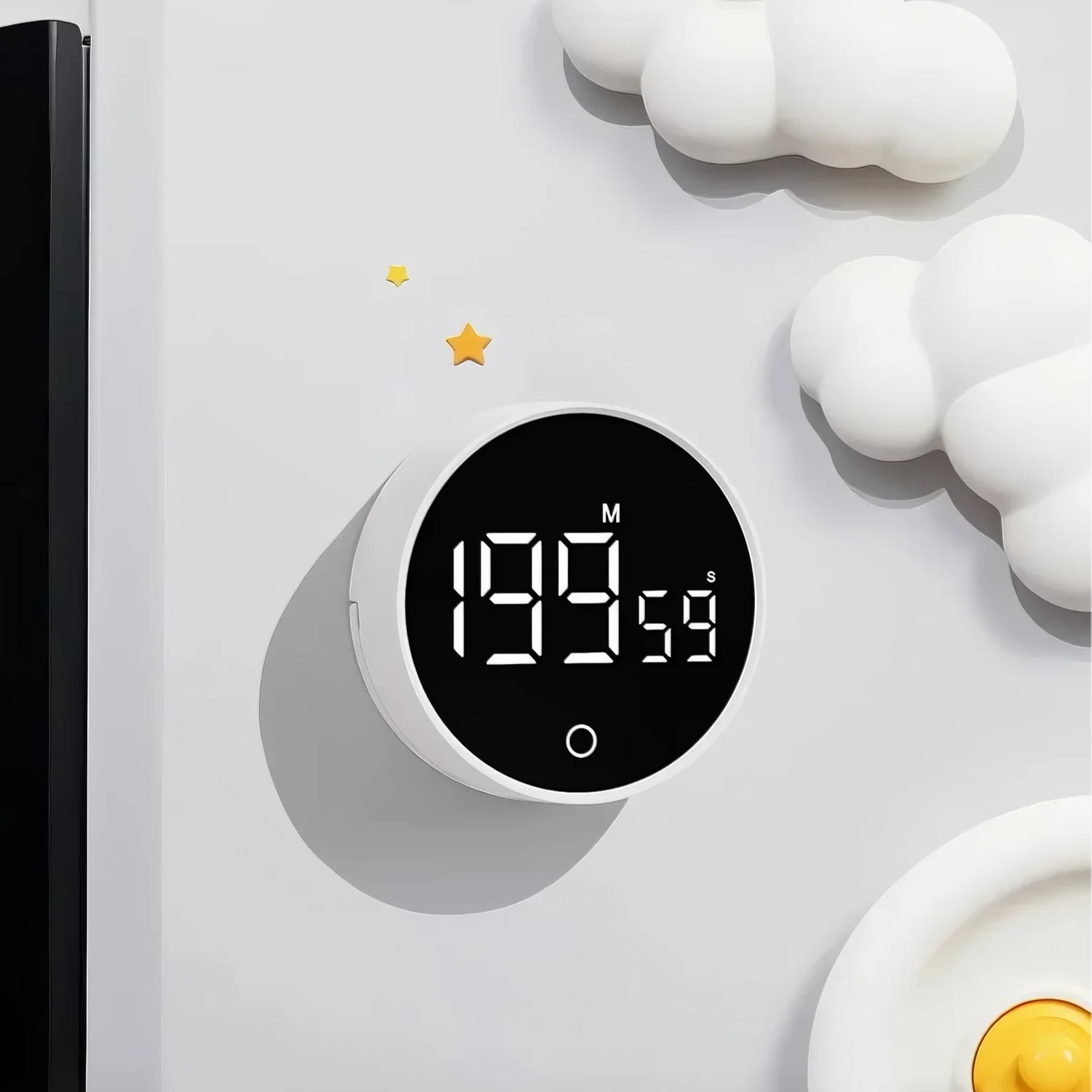 Rotating Magnet Back Kitchen Timer Visual Timer Clock For Study Reading Book Workout