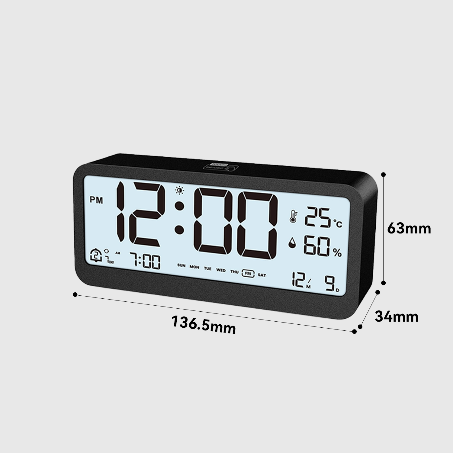 Smart Digital Alarm Clock With Custom Sound For Tabletop Desk - Youben life