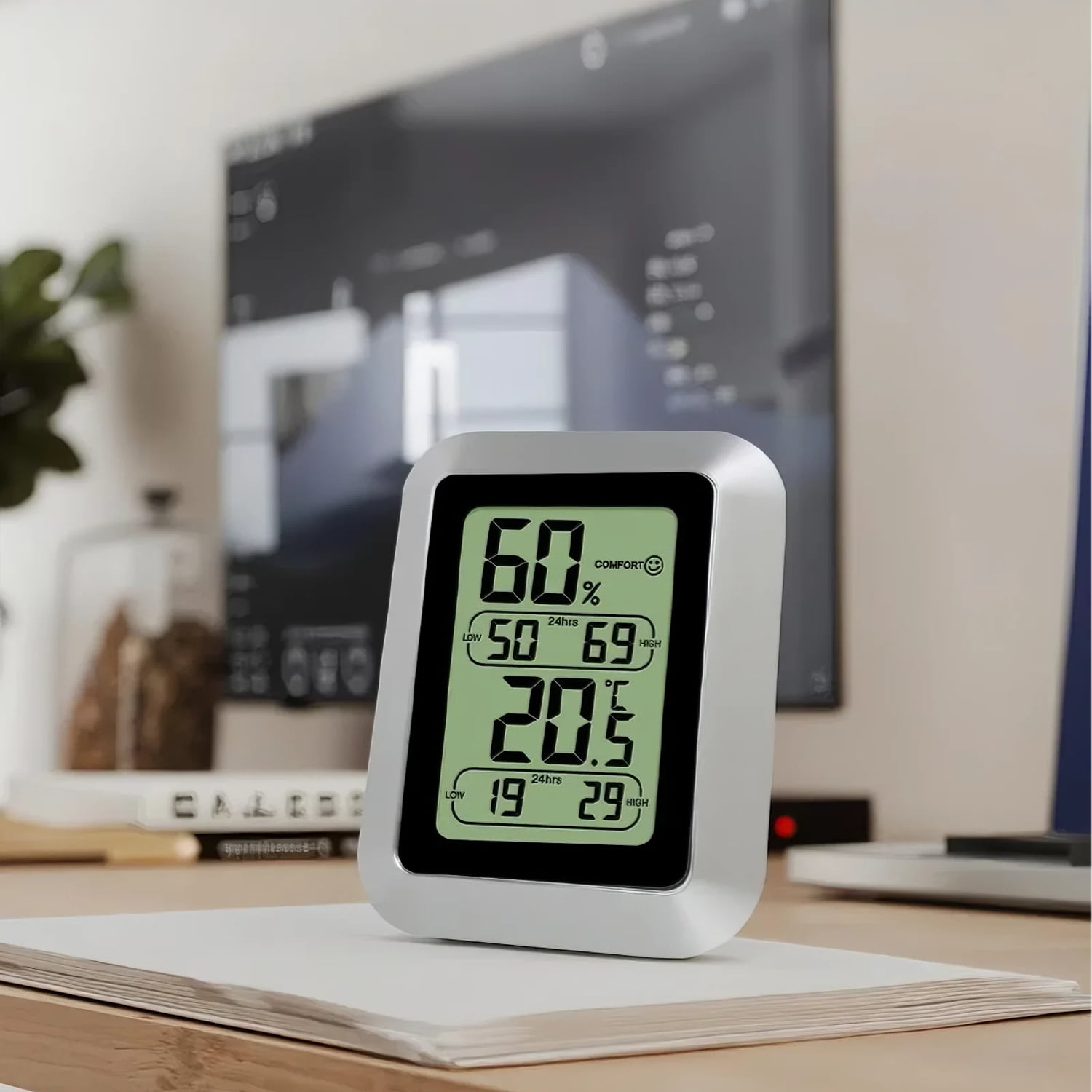 Smart Thermometer Barometer Sensor Digital LCD For Home Greenhouse