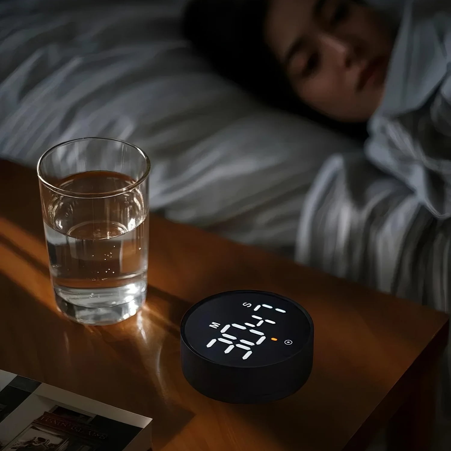 Source Factory Rotating Magnet Timer Black Round For Desk Focus Productivity