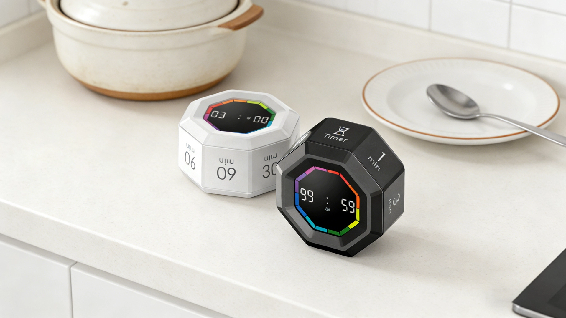 Study pomodoro timer flip digital kitchen cube gravity sensor desk visual classroom focus kids supplier - Youben life