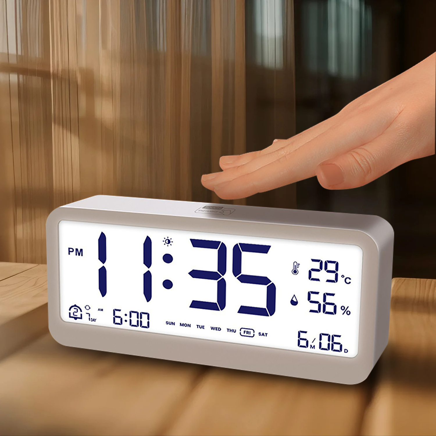 Supplier Digital Alarm Clock Smart With Thermometer Hygrometer For Home