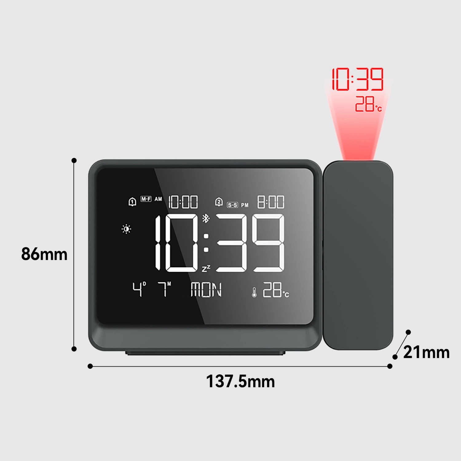 Supplier Digital Projection Alarm Clock With Thermometer For Tabletop - Youben life