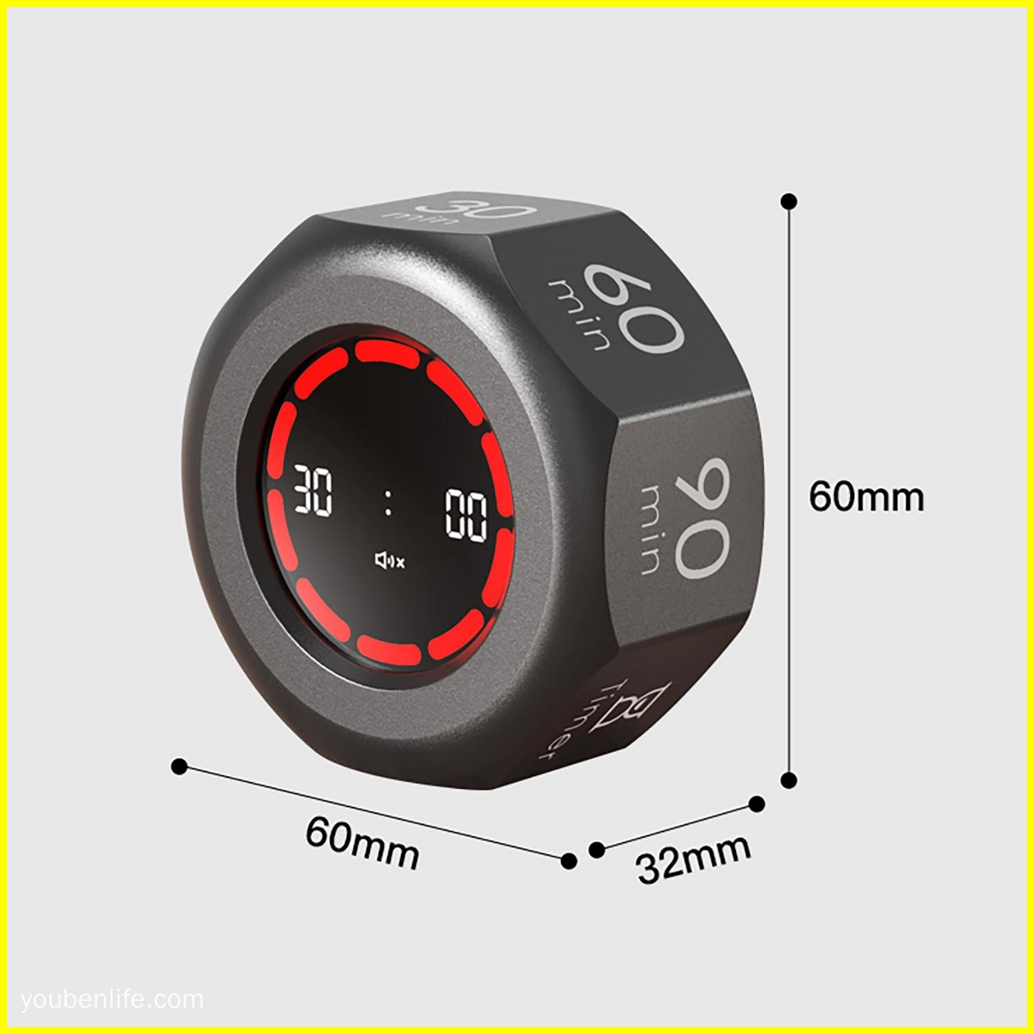 Wholesale Custom Gravity-Powered USB-C Rechargeable Visual Study Clock Timer - Youben life