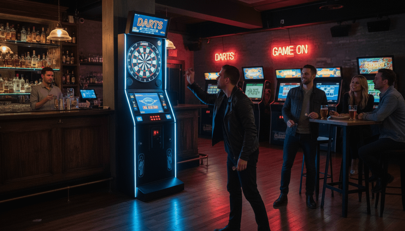 dart arcade machine in bar