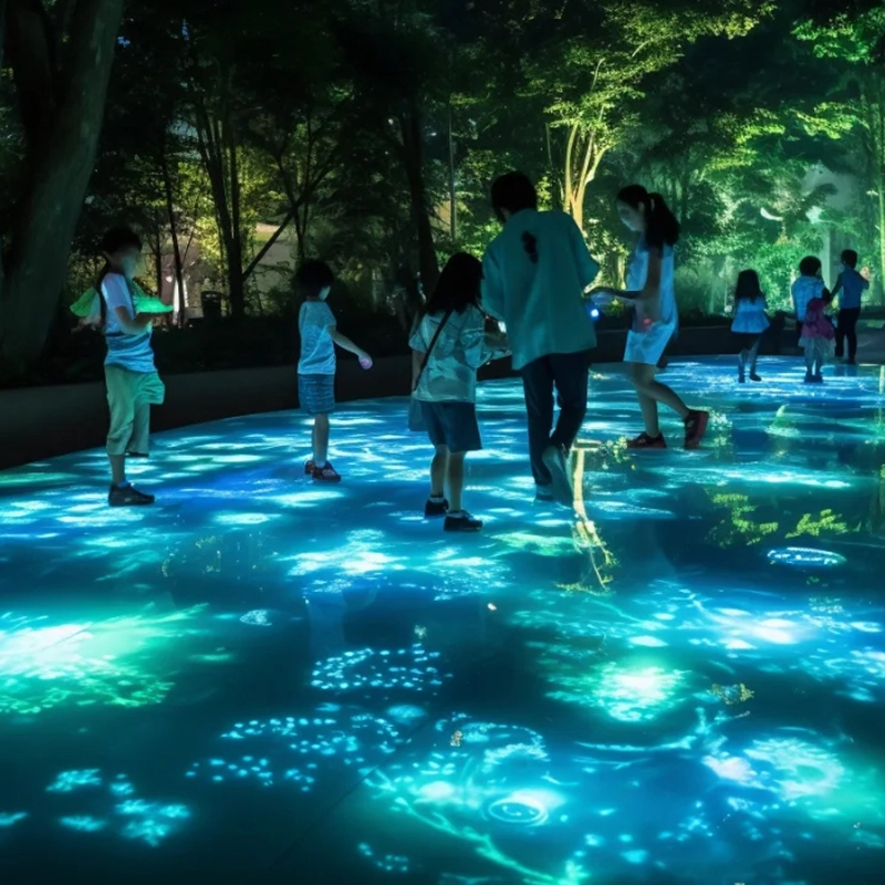 interactive led floor games