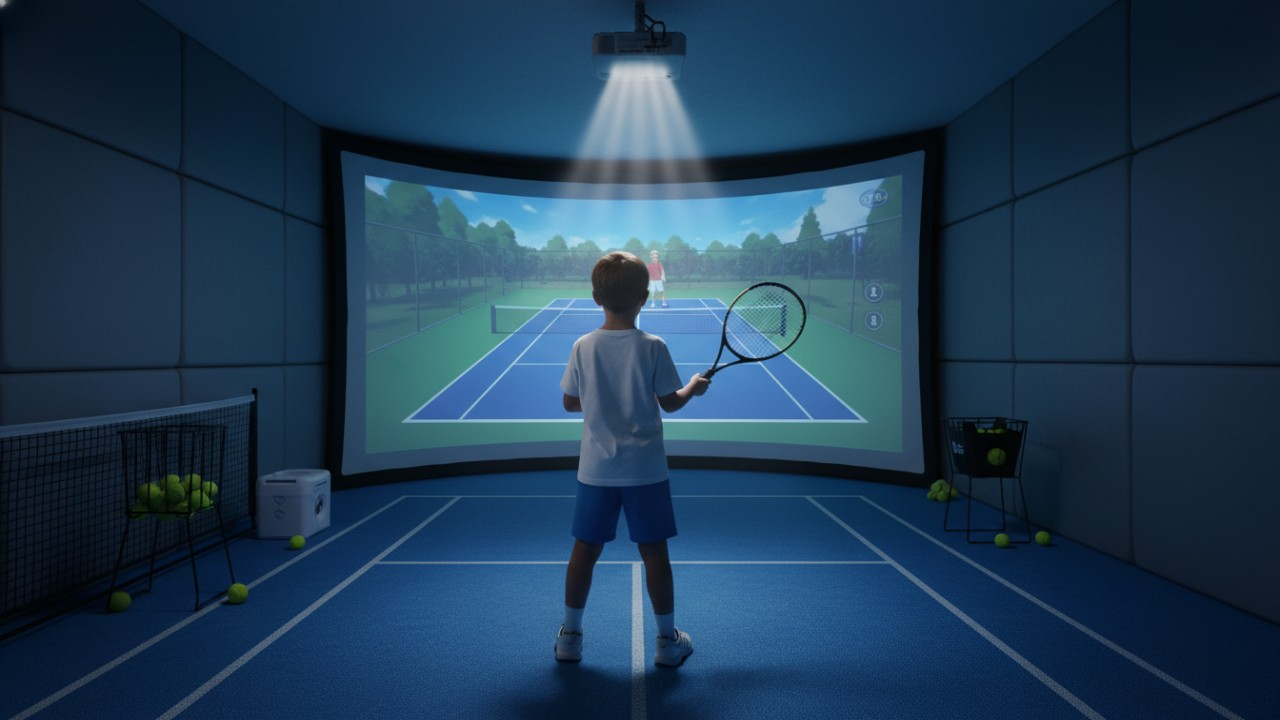 the tennis simulator