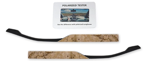 Polarized cardPair of glasses temples