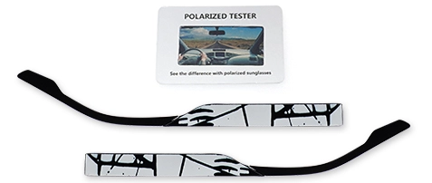 Polarized cardPair of glasses temples