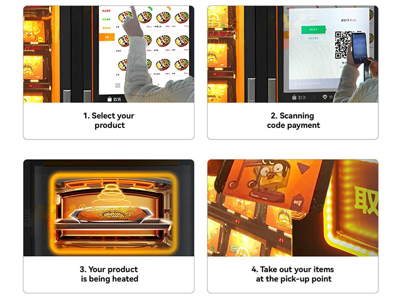 32-inch screen single cabinet refrigerated vending machine parts