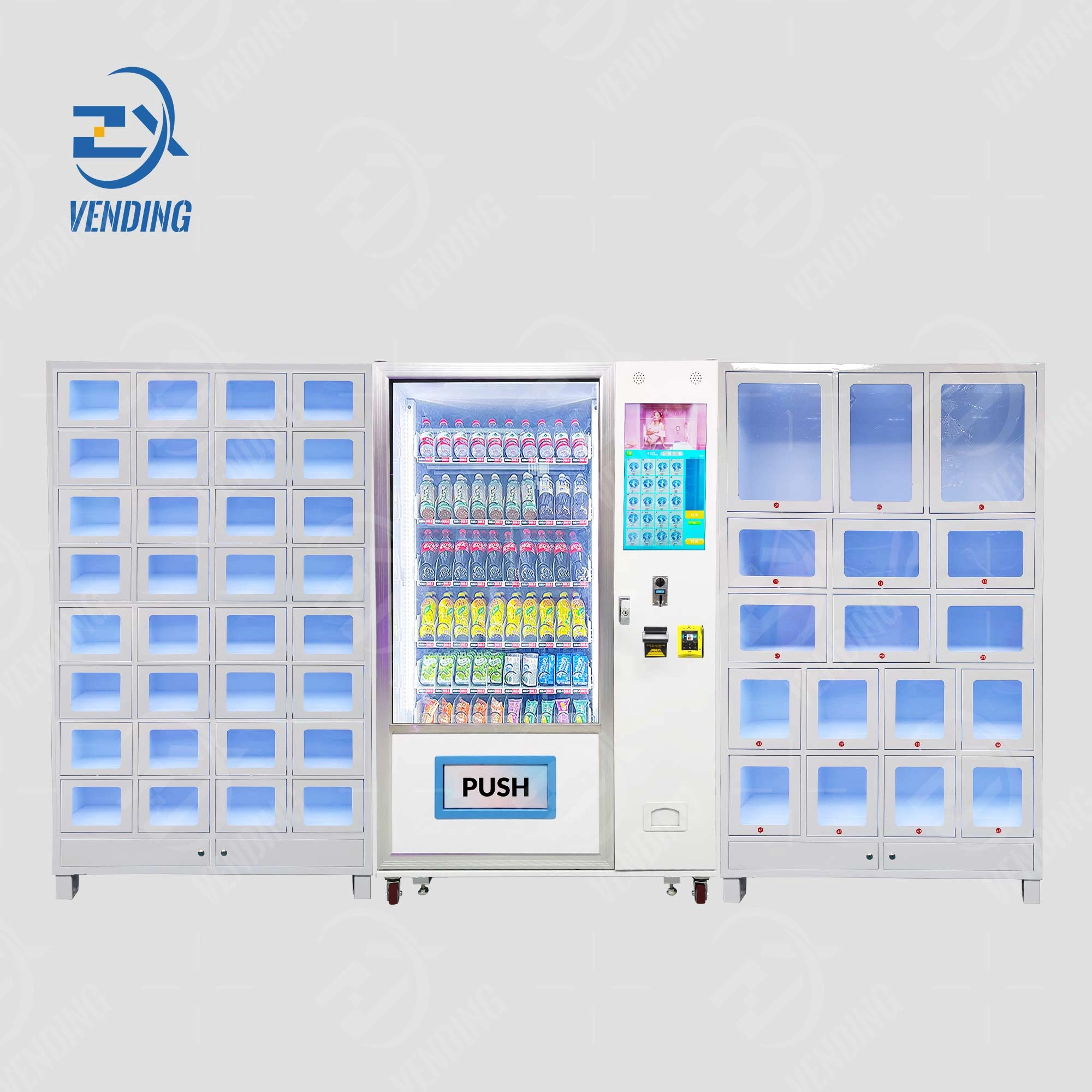 Side View of Central Control Vending Machine - Automated Vending, Customizable Solutions_