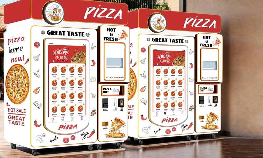 Pizza Vending Machine on Shopping Street - Innovative Solution by Leading Manufacturers