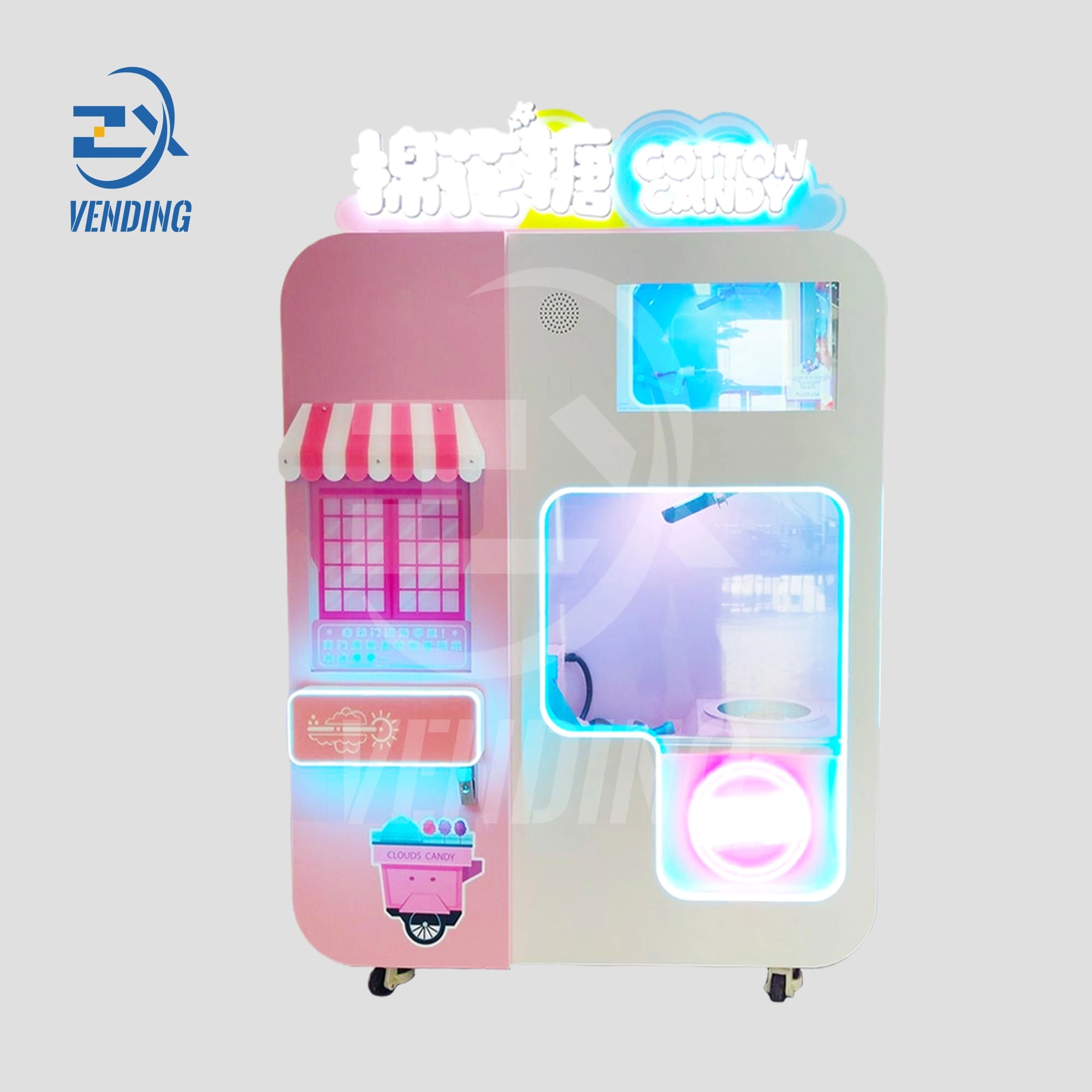 Cotton Candy Vending Machine Front View - Sweet Treat Vending Solutions