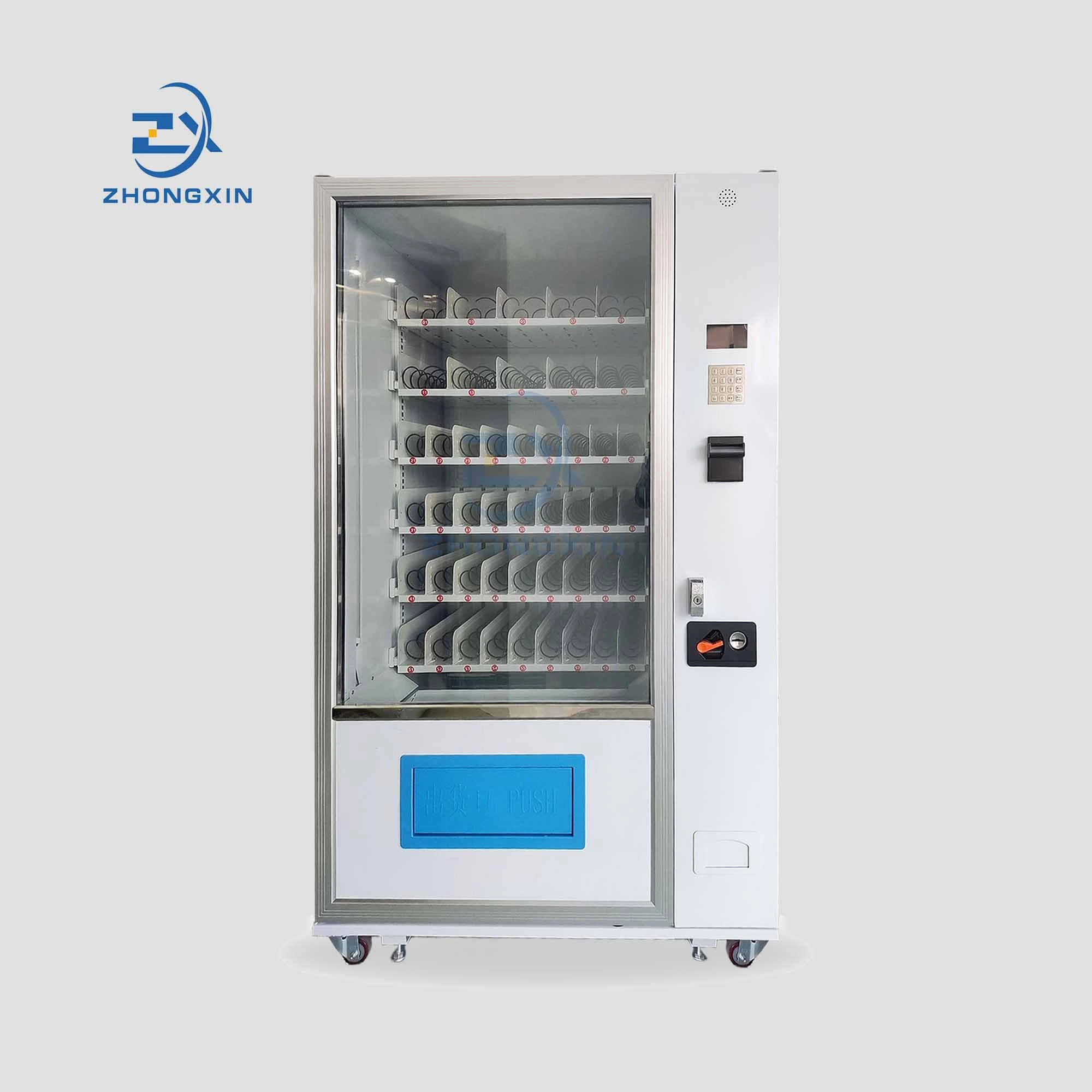 Side View of 4.3-Inch Screen Metal Keyboard Vending Machine - Beverage and Sna.