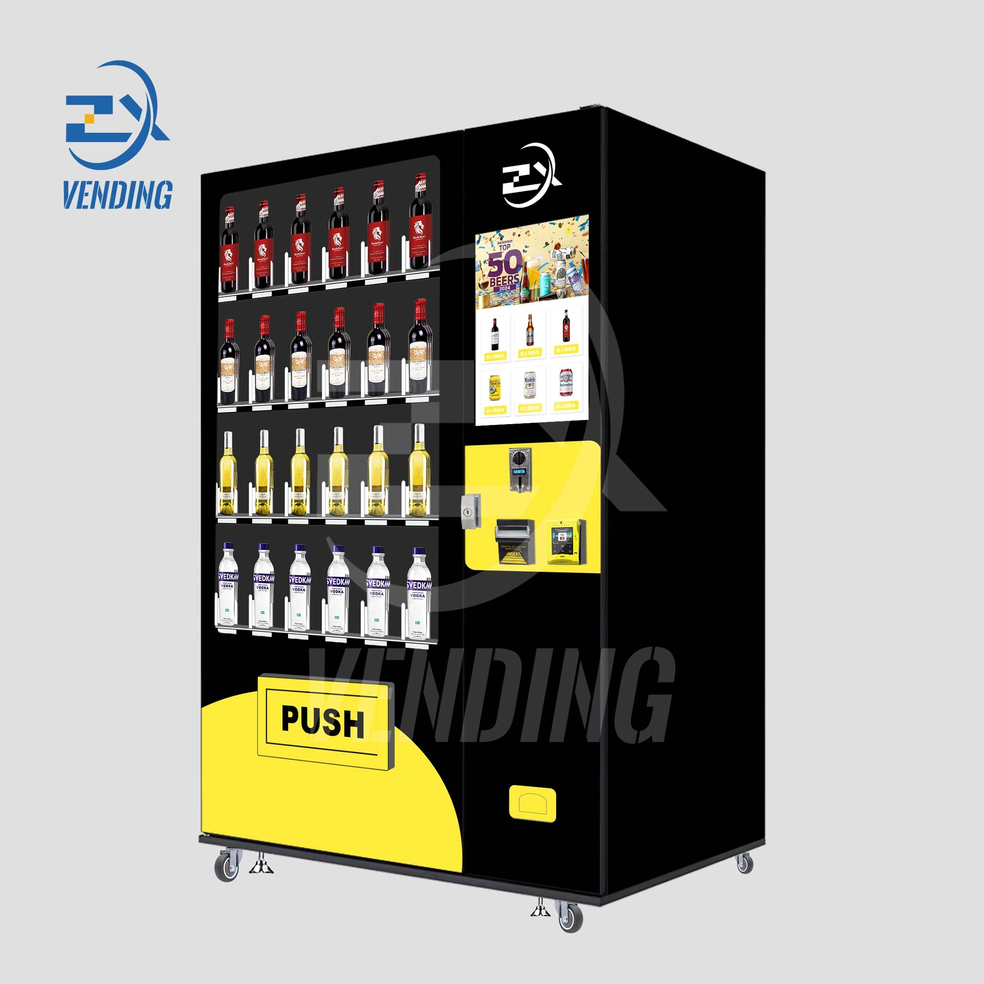 Y-Axis Lifting Vending Machine Side View - Automated Retail Technology