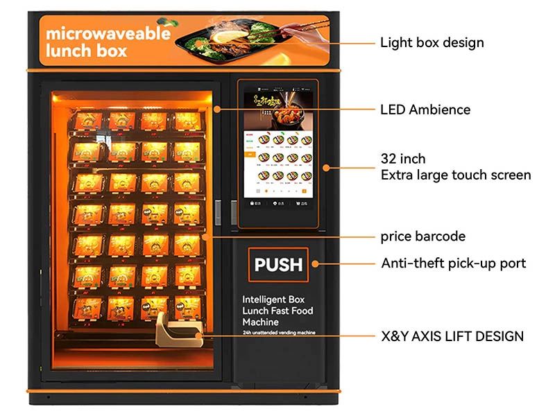 32-inch screen single cabinet refrigerated vending machi