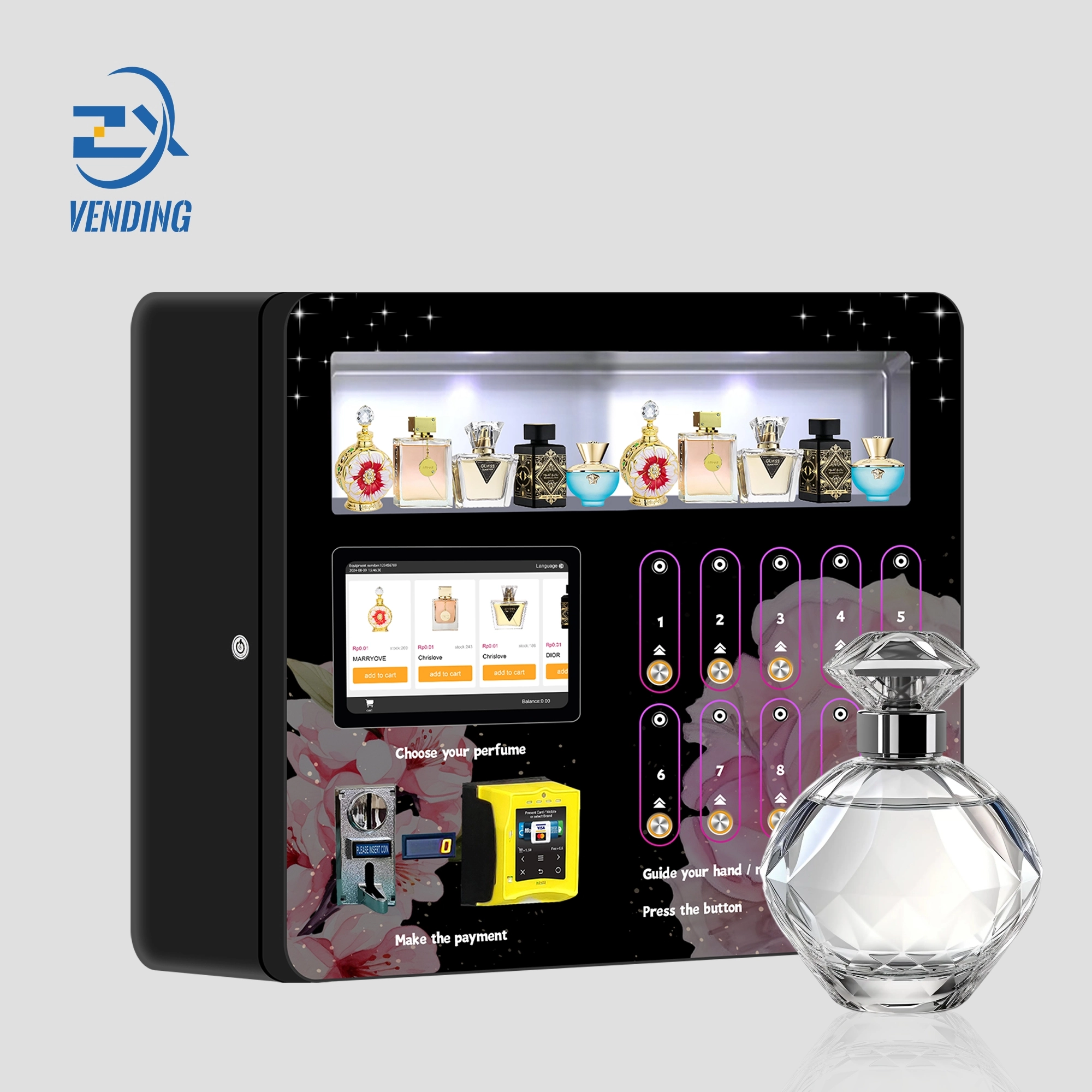 Wholesale 10-Button Perfume Vending Machine with Screen by ZXVENDING