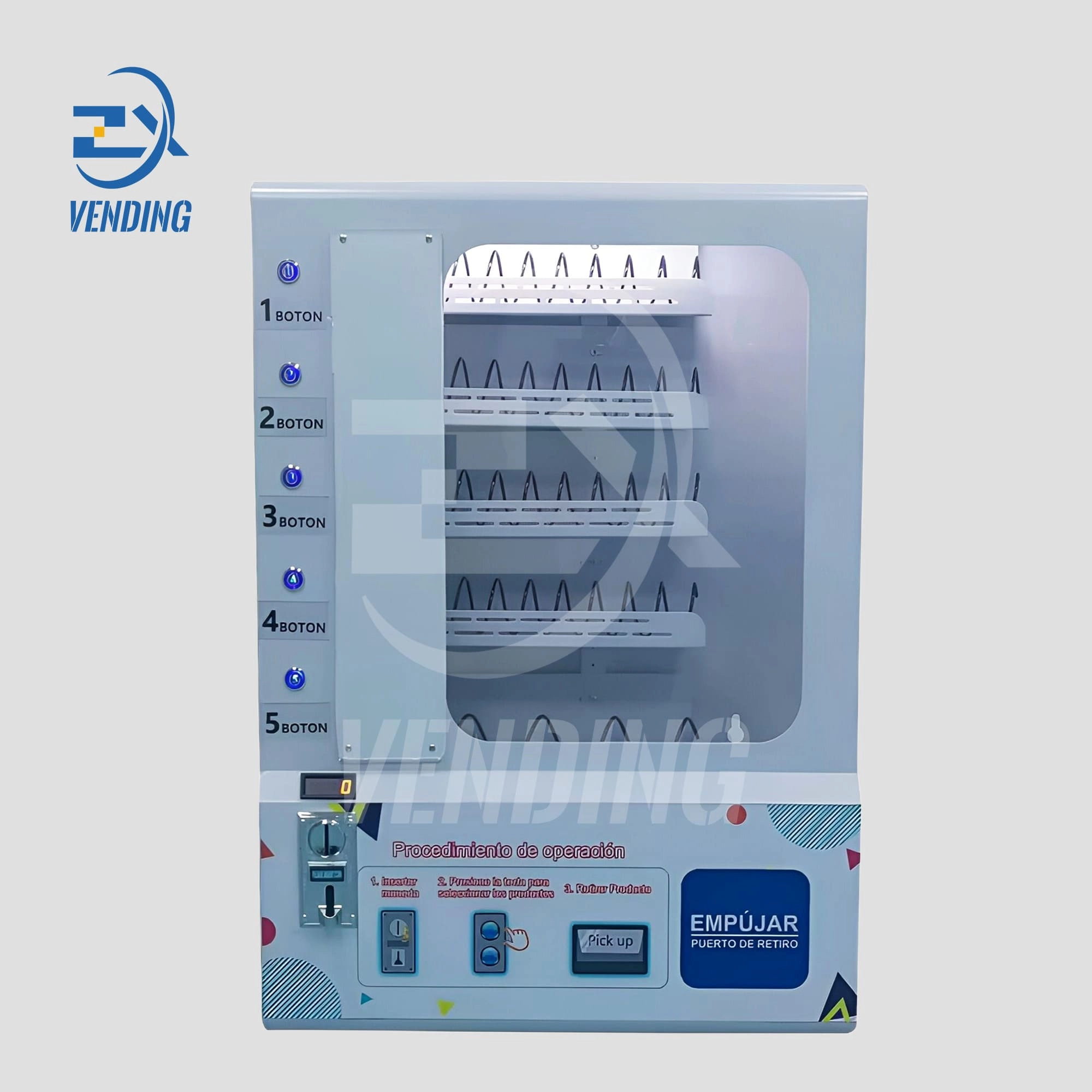 Front View of Wall-Mounted Vending Machine - Efficient Retail Vending System