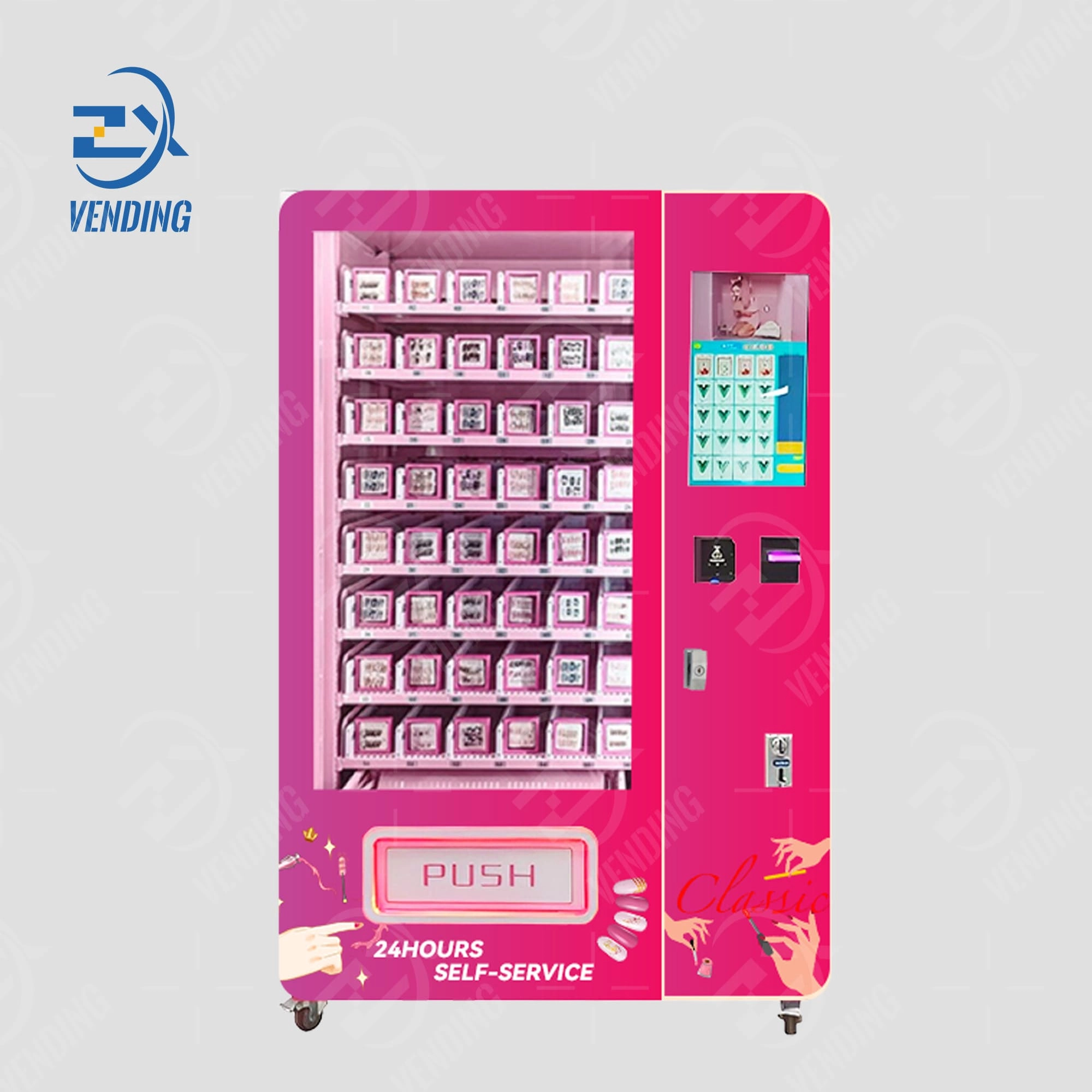 Nail Art Vending Machine - Front View without Illuminated Signage