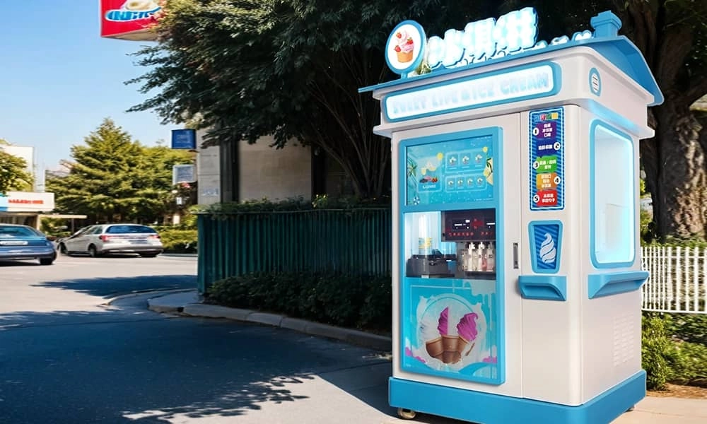 Ice Cream Vending Machine Near Paris Square - Premium Quality by Chinese Manufacturers