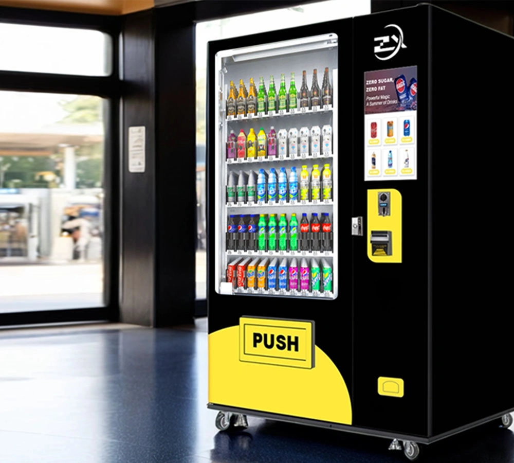 Smart Snack Vending Machine in Airport Terminal - Travelers Buying Quick Snacks - Supplier Showcase