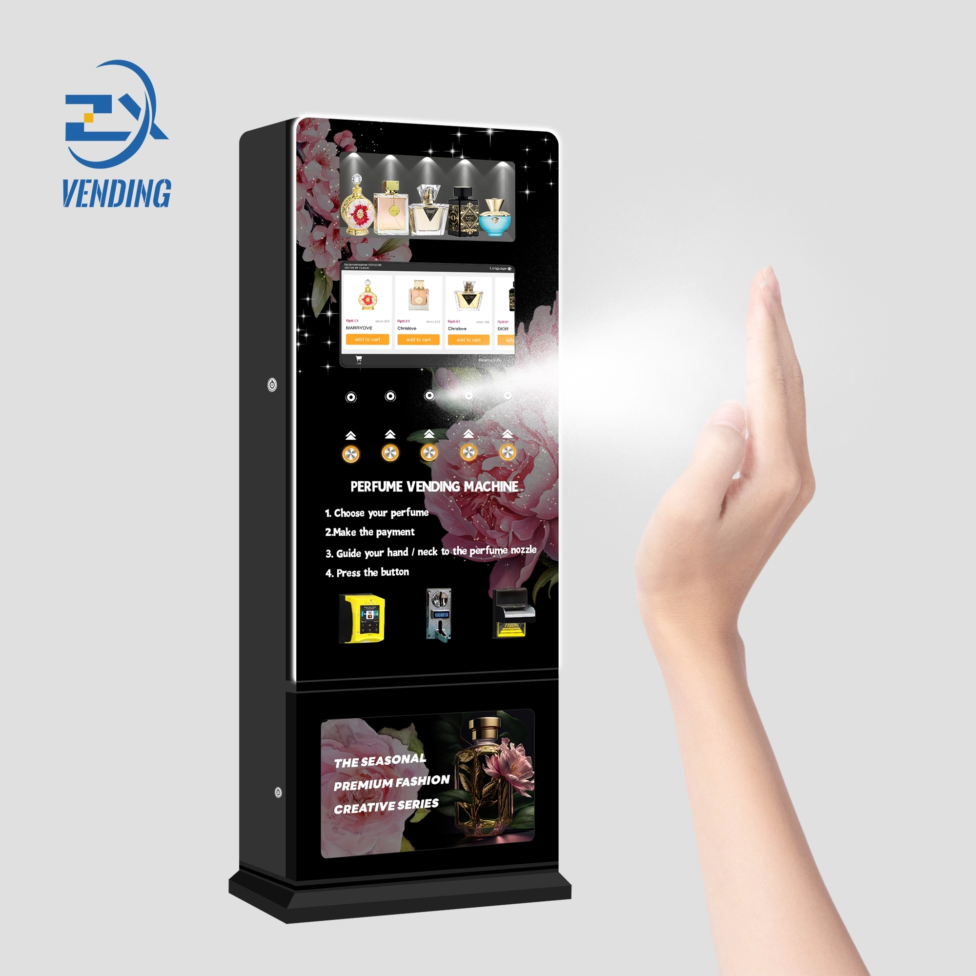 ZXVENDING Compact 5-Button Fragrance Vending Machine for Hotels and Malls