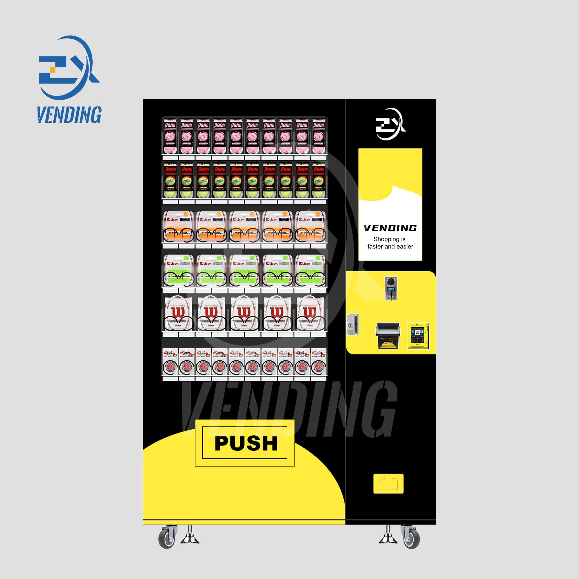 Front View of Sports & Fitness Vending Machine - Athletic Gear Vending, Health and Fitness Retail