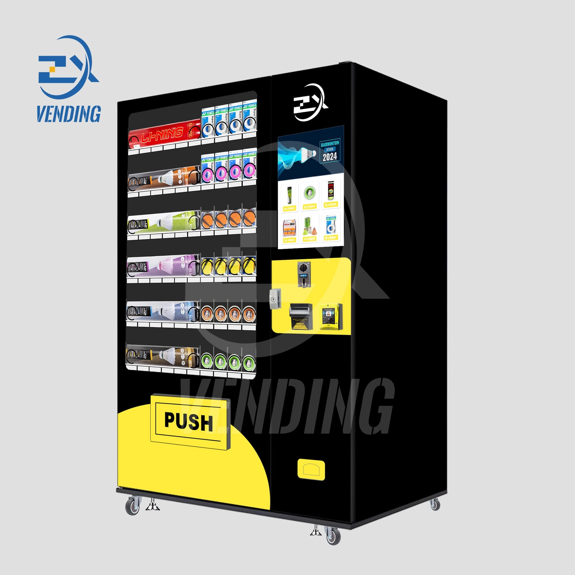 Side View of Sports & Fitness Vending Machine - Gym Equipment Vending, Fitness Solutions