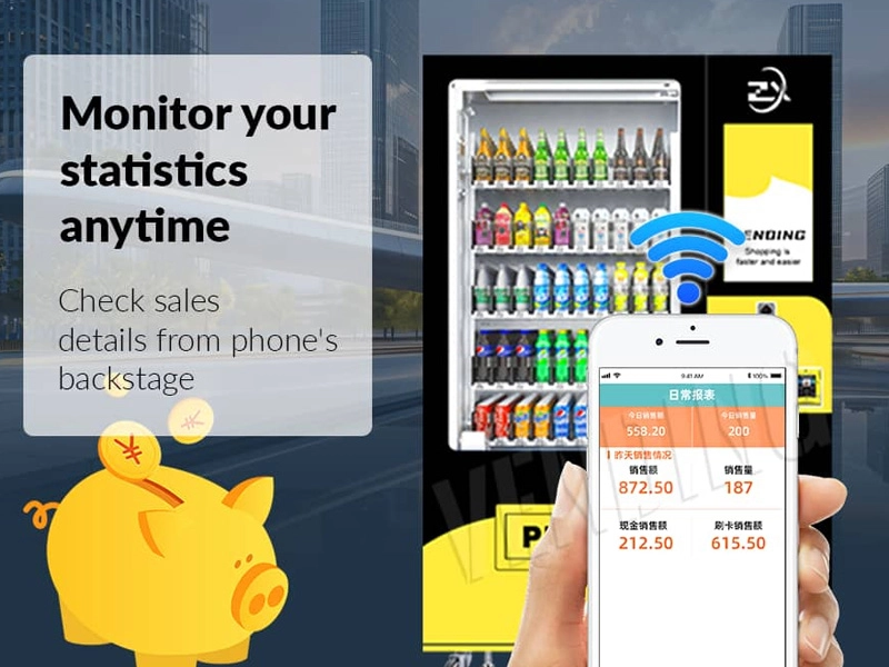 Remote Vending Machine Control via Smartphone Smart System for Inventory, Revenue, and Health Monitoring