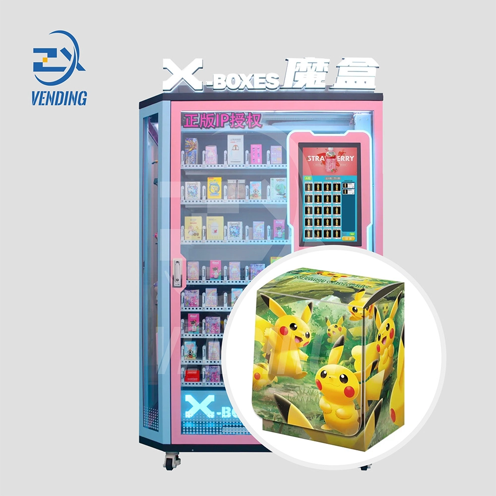 Front View of Blind Box Vending Machine with Pokémon Pikachu Blind Box - Gift Vending Machine, Mystery C