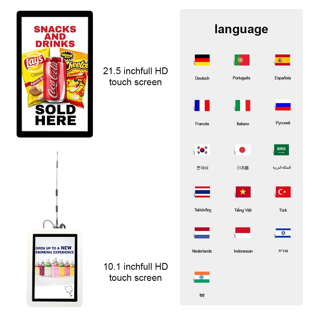 Customizable Vending Machine Operating System Supporting Major Global Languages