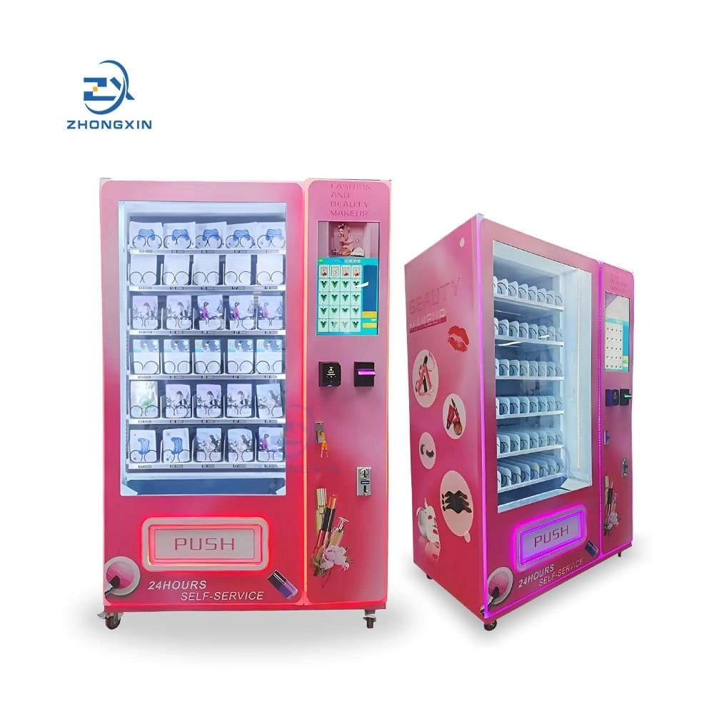 Beauty Product Vending Machine - Side and Front Combined View