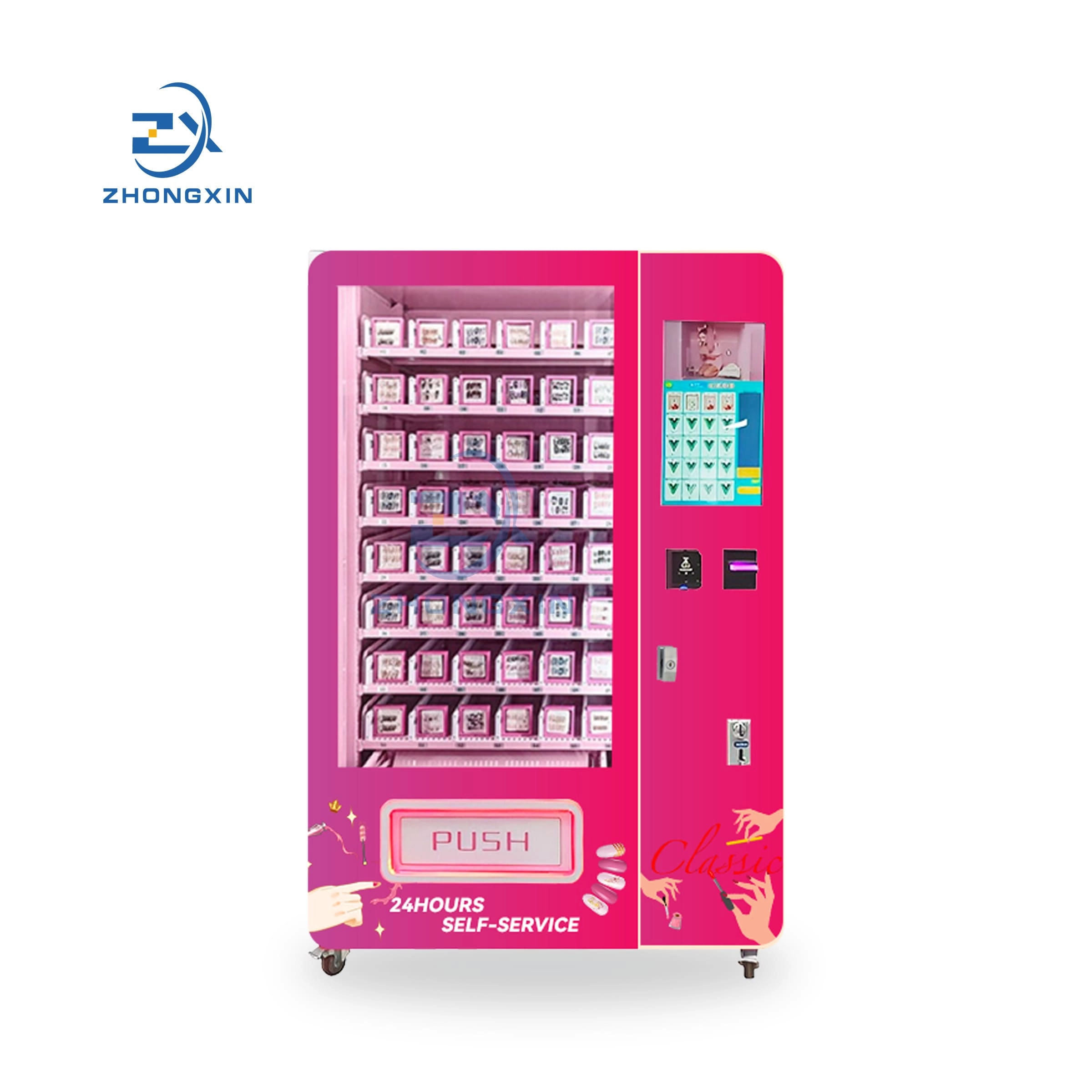 Nail Art Vending Machine - Front View without Illuminated Signage