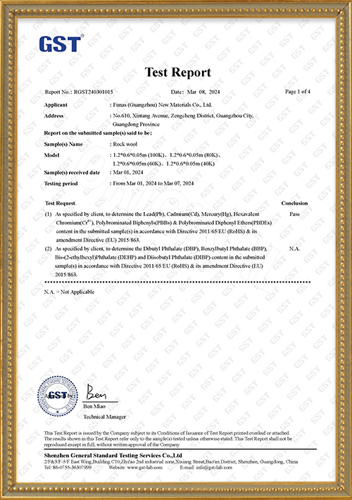 Rockwool CE test report