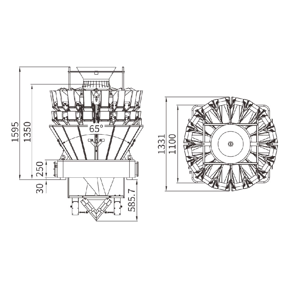 16-Head High-Speed Multihead Weigher with Dual-Layer Discharge Chute for Enhanced Efficiency-6 - Kenwei