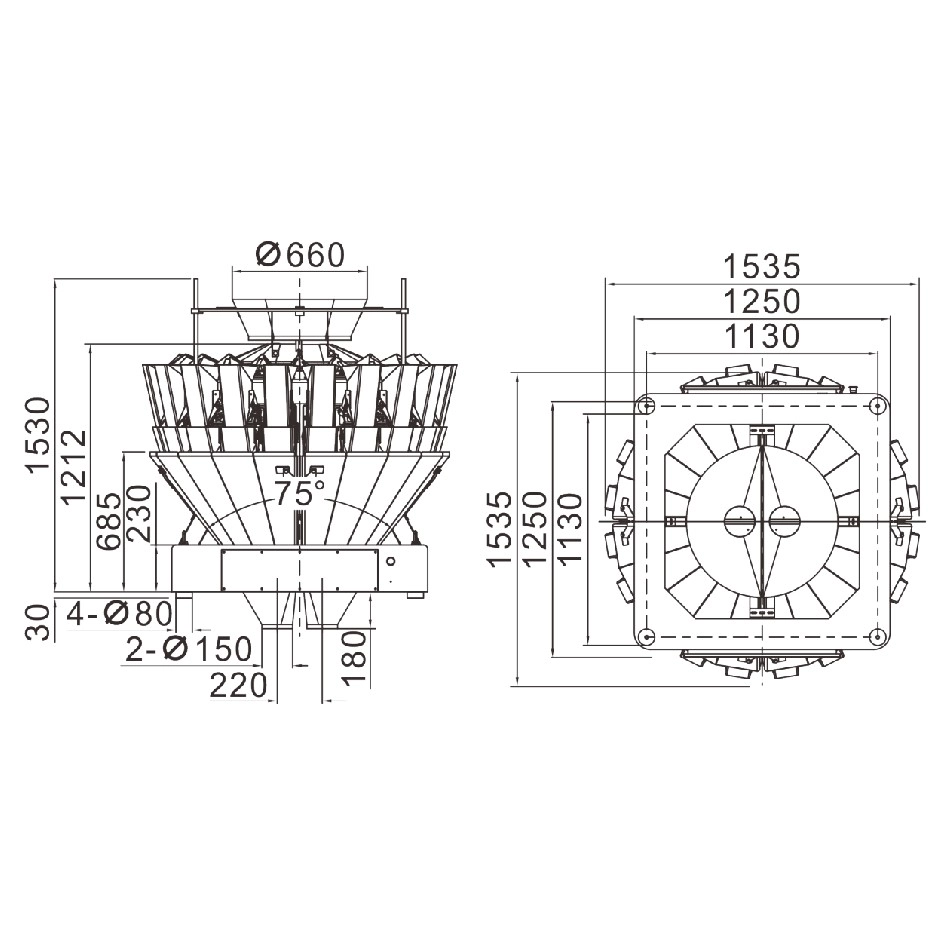 20-Head Multihead Weigher with Dual Output for Efficient Weighing of Mixed Products-7 - Kenwei