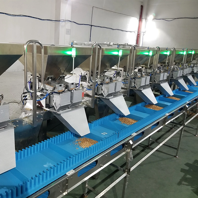 8-Unit-2-head-linear-weigher-machine-for-weighing-nuts - Kenwei 8 Unit 2 head linear weigher machine for weighing nuts - Kenwei