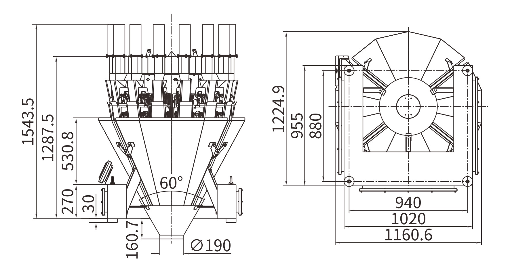 Auto 14 Heads Vertical Single-screw Feeding Pickles Multihead Weigher-12 - Kenwei