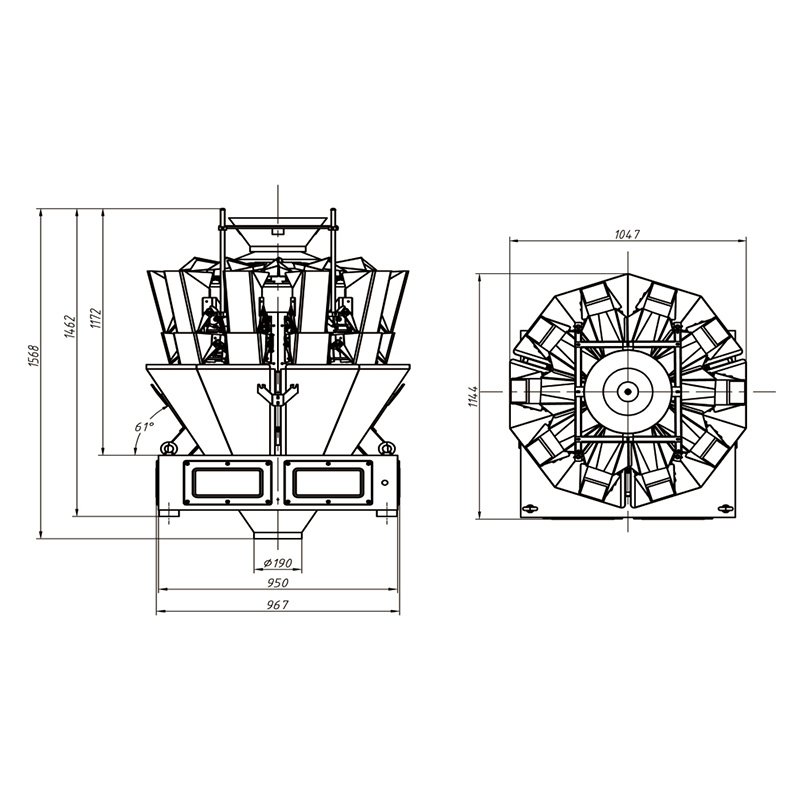 Automatic  10 Head Multihead Weigher for Cheese 6