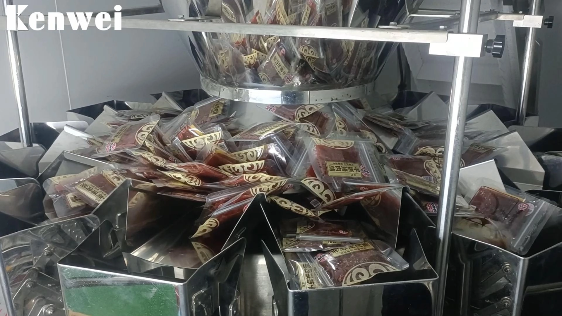 Automatic Pork Jerky Weighing and Packaging System for Small and Bulk Pack Formats - Kenwei