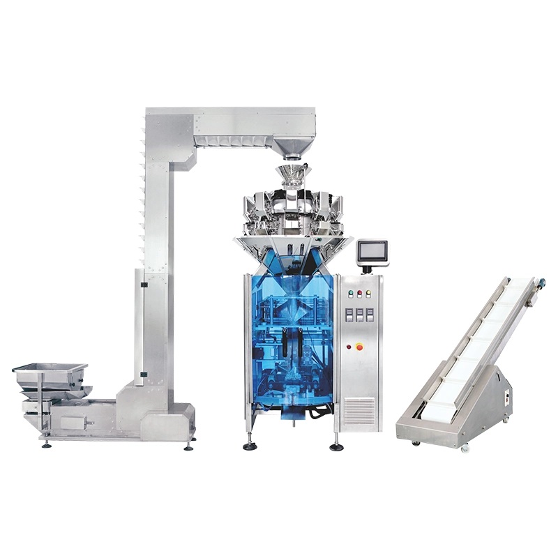 Combined-Multihead-Weighing-Weigher-and-Packaging-Machine-with-Z-Conveyor-JW-B4-1 - Kenwei Combined Multihead Weighing Weigher and Packaging Machine with Z Conveyor JW-B4-1 - Kenwei