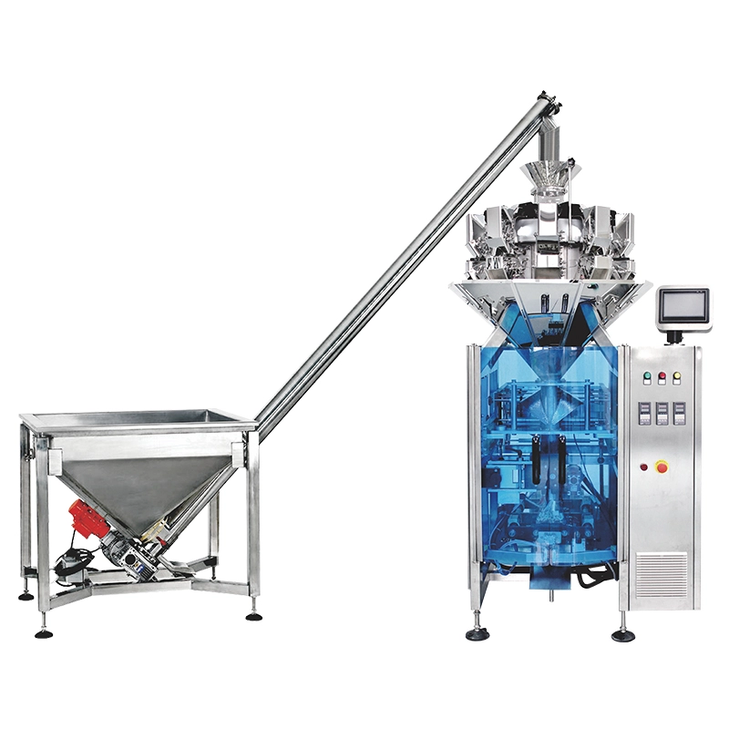 Combined weighing and packaging machine with screw feeder for powder materials-2 - Kenwei