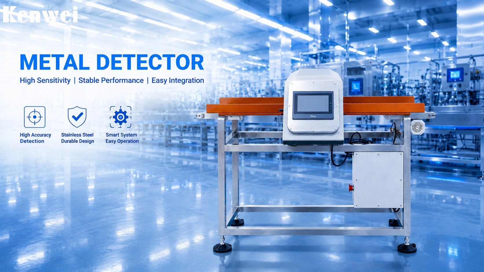 High sensitivity food metal detection machine 2 - Kenwei