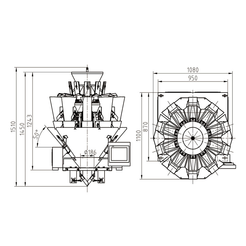 Leak Proof Multi Head Weigher for Small particle&powder 6